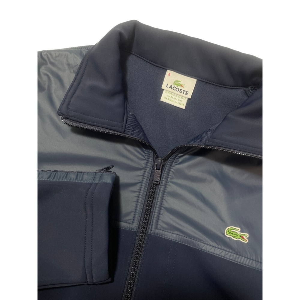 Lacoste Navy 6 Coat Full Zip Water Resistant‎ Pockets Fleece Lined